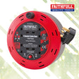 Faithfull 10m Cassette Cable Reel 240V - 4 Socket
