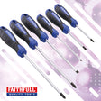 Faithfull 6 Piece Soft Grip Screwdriver Set - PZ, PH & Slotted