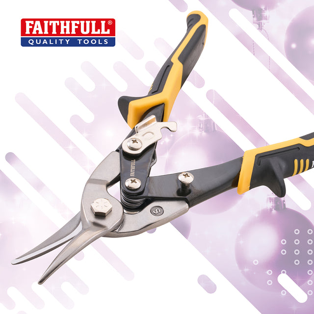 Faithfull Compound Aviation Snips - Straight Cut