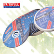 Faithfull Inox Metal Cutting Discs 115mm - Tin of 10