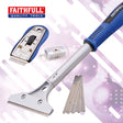 Faithfull Scraper Combi Pack - Long Handle & Razor Scrapers with Spare Blades