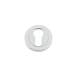 High quality image of the Fulton & Bray - Euro Profile Escutcheon 50 x 8mm - Polished Chrome | Sku. fb001cp | available to order from Trade Door Handles.