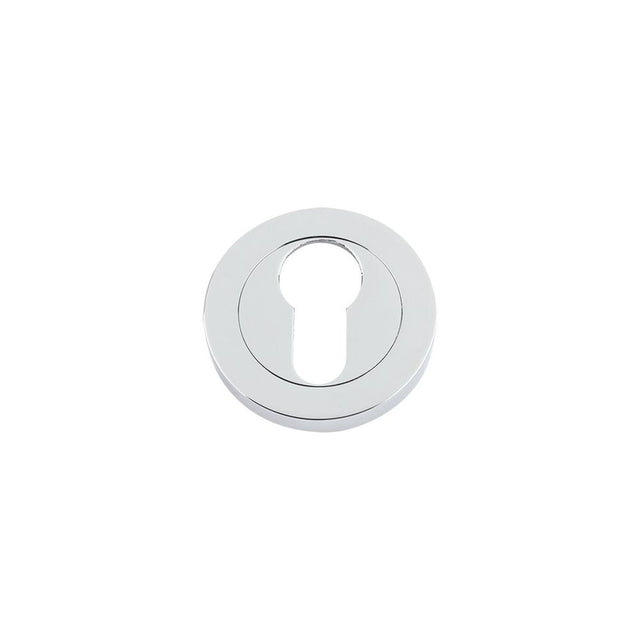 High quality image of the Fulton & Bray - Euro Profile Escutcheon 50 x 8mm - Polished Chrome | Sku. fb001cp | available to order from Trade Door Handles.