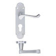 High quality image of the Fulton & Bray - Oxford Lever Euro Lock (47.5mm c/c) Furniture 170 x 42mm - Satin Chrome | Sku. fb011epsc | available to order from Trade Door Handles.
