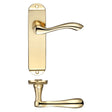 High quality image of the Fulton & Bray - Arundel Lever Latch Furniture - Short Plate 175 x 42mm - Polished Brass | Sku. fb022 | available to order from Trade Door Handles.