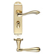 High quality image of the Fulton & Bray - Arundel Lever Bathroom (57mm c/c) Furniture - Short Plate 175 x 42mm - Polished Brass | Sku. fb023 | available to order from Trade Door Handles.