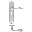 High quality image of the Fulton & Bray - Arundel Lever Euro Lock (47.5mm c/c) Furniture - Long Plate 245 x 42mm - Satin Chrome | Sku. fb031epsc | available to order from Trade Door Handles.