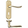 High quality image of the Fulton & Bray - Lincoln Lever Lock (57mm c/c) Furniture 180 x 48mm - Satin Chrome/Polished Chrome | Sku. fb041sbpb | available to order from Trade Door Handles.