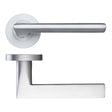 High quality image of the Fulton & Bray - Vitorria Lever on Round Rose - Satin Chrome | Sku. fb070sc | available to order from Trade Door Handles.
