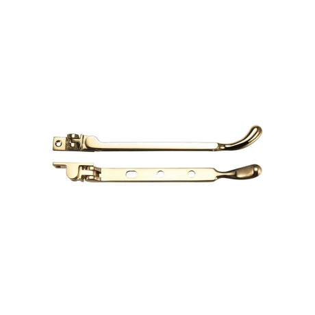 High quality image of the Fulton & Bray - Bulb End Casement Stay 8" - Polished Brass | Sku. fb100 | available to order from Trade Door Handles.