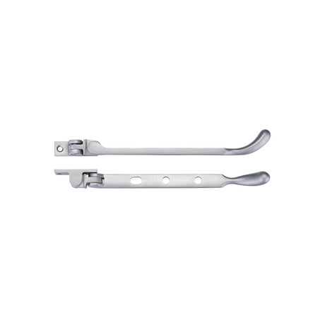 High quality image of the Fulton & Bray - Bulb End Casement Stay 8" - Satin Chrome | Sku. fb100sc | available to order from Trade Door Handles.