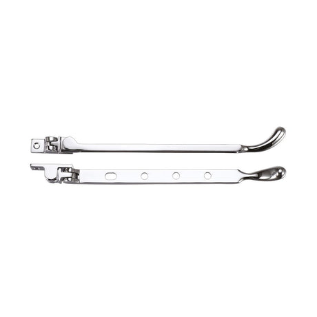 High quality image of the Fulton & Bray - Bulb End Casement Stay 10" - Polished Chrome | Sku. fb101cp | available to order from Trade Door Handles.