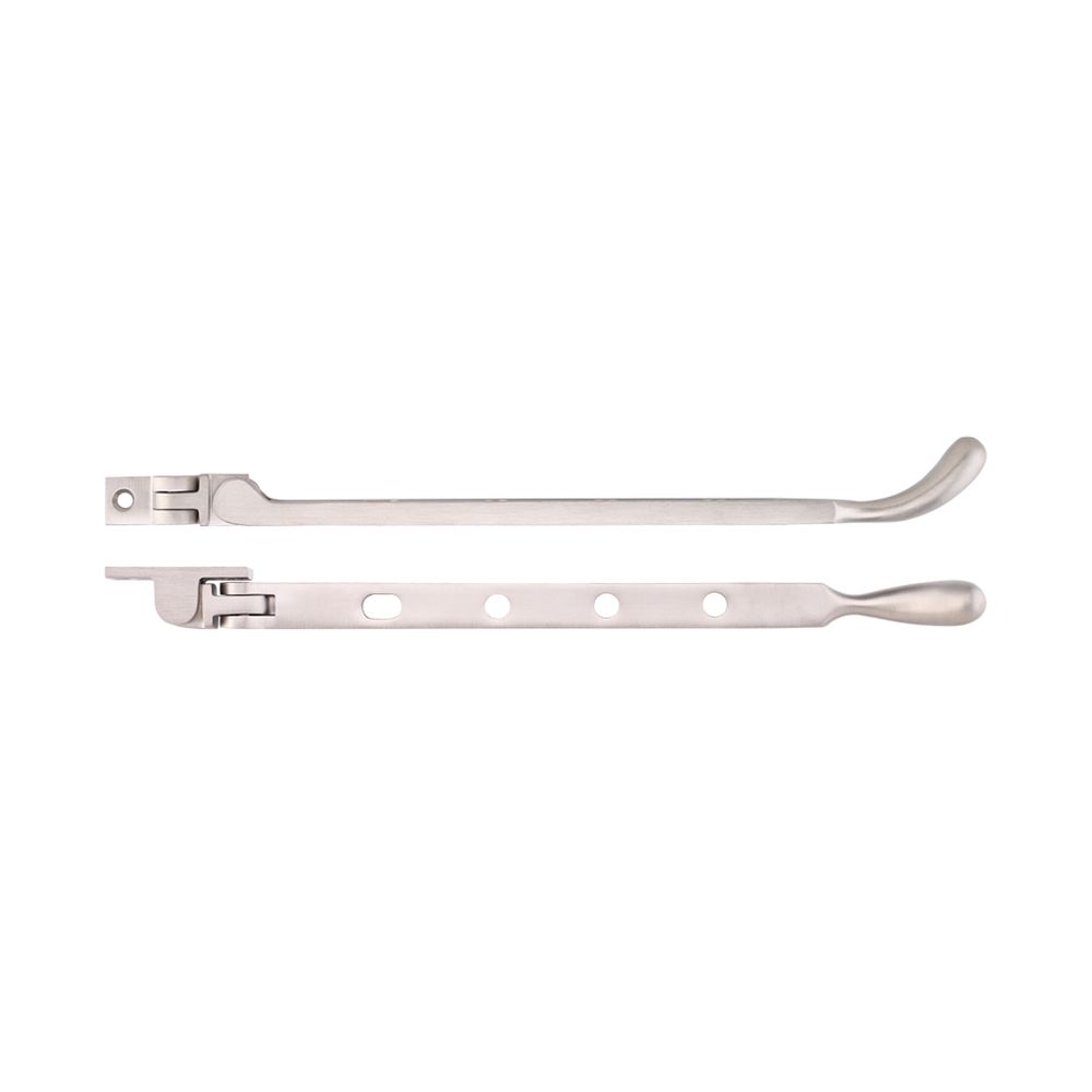 High quality image of the Fulton & Bray - Bulb End Casement Stay 10" - PVD Satin Nickel | Sku. fb101pvdsn | available to order from Trade Door Handles.