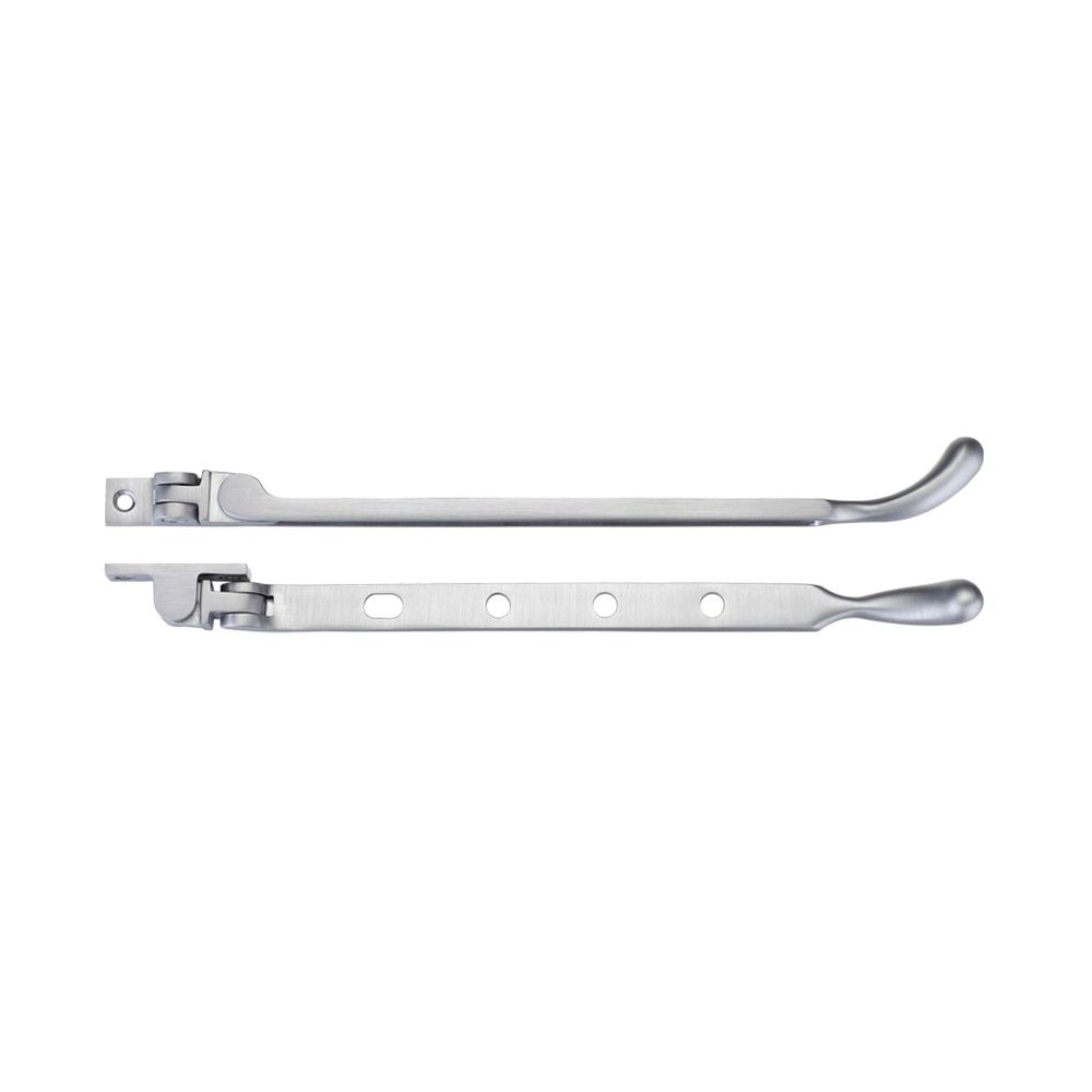 High quality image of the Fulton & Bray - Bulb End Casement Stay 10" - Satin Chrome | Sku. fb101sc | available to order from Trade Door Handles.