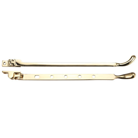 High quality image of the Fulton & Bray - Bulb End Casement Stay 12" - Polished Brass | Sku. fb102 | available to order from Trade Door Handles.