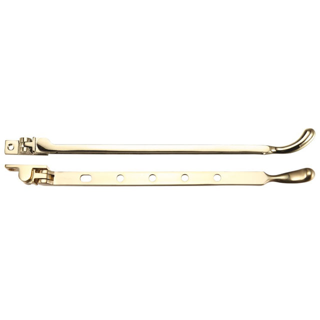 High quality image of the Fulton & Bray - Bulb End Casement Stay 12" - Polished Brass | Sku. fb102 | available to order from Trade Door Handles.