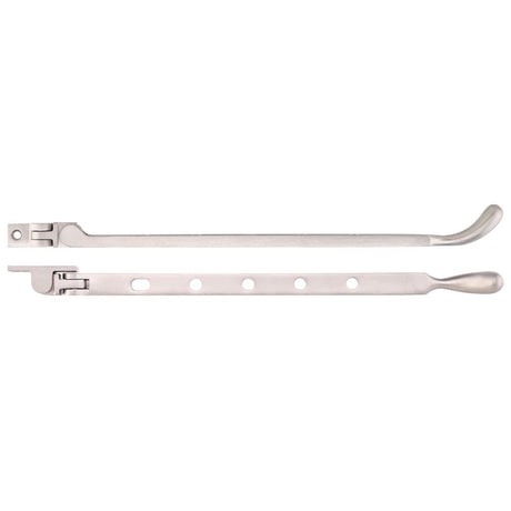 High quality image of the Fulton & Bray - Bulb End Casement Stay 12" - PVD Satin Nickel | Sku. fb102pvdsn | available to order from Trade Door Handles.