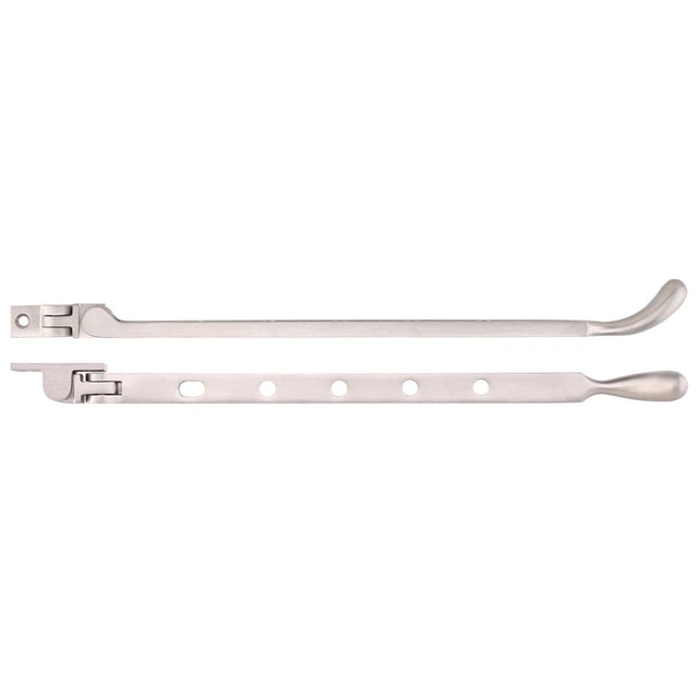 High quality image of the Fulton & Bray - Bulb End Casement Stay 12" - PVD Satin Nickel | Sku. fb102pvdsn | available to order from Trade Door Handles.