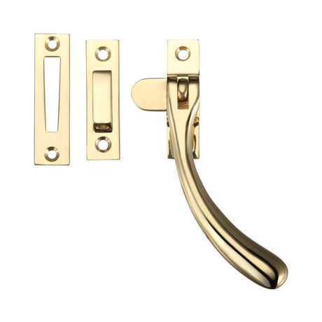 High quality image of the Fulton & Bray - Bulb End Casement Fastener - Offset Version - Polished Brass | Sku. fb104 | available to order from Trade Door Handles.