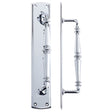 High quality image of the Fulton & Bray - Pull Handle on Backplate - Polished Chrome | Sku. fb106cp | available to order from Trade Door Handles.
