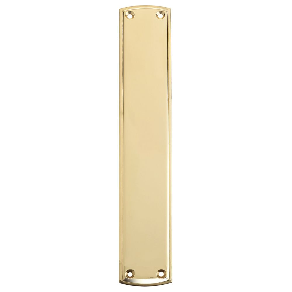 High quality image of the Fulton & Bray - Finger Plate 64 x 382mm - Polished Brass | Sku. fb107 | available to order from Trade Door Handles.