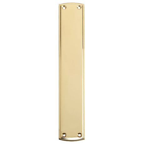High quality image of the Fulton & Bray - Finger Plate 64 x 382mm - Polished Brass | Sku. fb107 | available to order from Trade Door Handles.