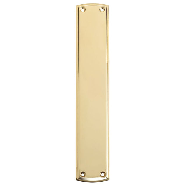 High quality image of the Fulton & Bray - Finger Plate 64 x 382mm - Polished Brass | Sku. fb107 | available to order from Trade Door Handles.