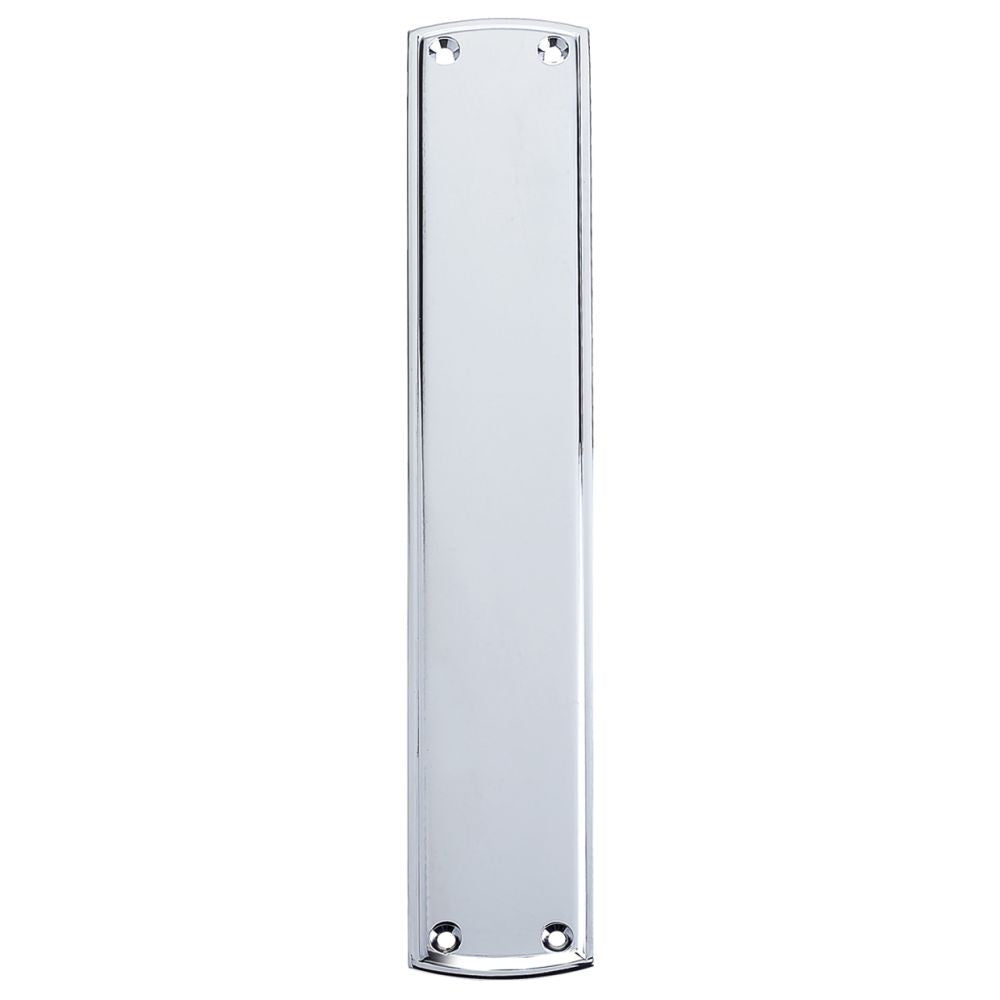 High quality image of the Fulton & Bray - Finger Plate 64 x 382mm - Polished Chrome | Sku. fb107cp | available to order from Trade Door Handles.