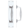 High quality image of the Fulton & Bray - Cast Brass Pull Handle with Backplate - 300 x 60mm - Polished Chrome | Sku. fb112acp | available to order from Trade Door Handles.