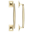 High quality image of the Fulton & Bray - Cast Brass Pull Handle - 250mm - Polished Brass | Sku. fb113 | available to order from Trade Door Handles.
