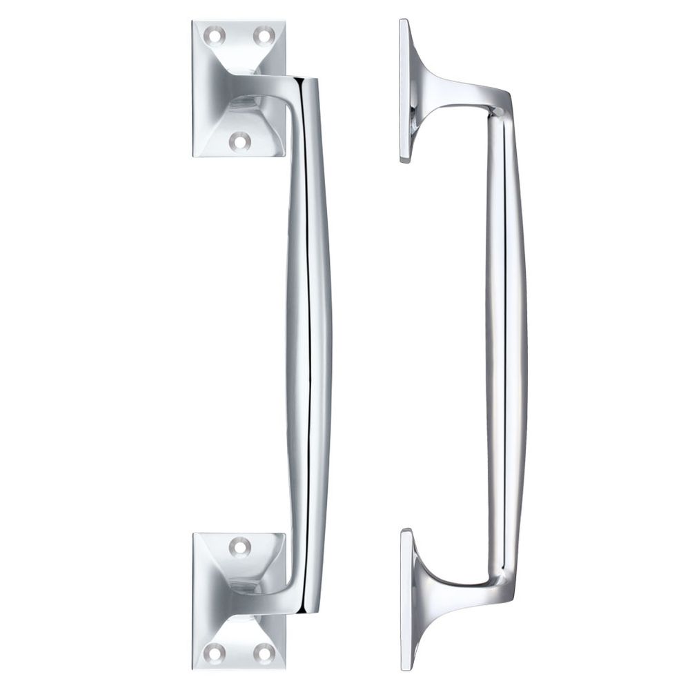 High quality image of the Fulton & Bray - Cast Brass Pull Handle - 250mm - Polished Chrome | Sku. fb113cp | available to order from Trade Door Handles.