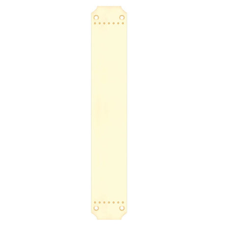 High quality image of the Fulton & Bray - Finger Plate for FB114L and FB114R - 370 x 64mm - Polished Brass | Sku. fb115 | available to order from Trade Door Handles.
