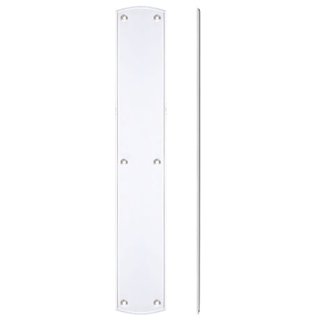 High quality image of the Fulton & Bray - Large Finger Plate for FB118LCP and FB118RCP - 457 x 76mm - Polished Chrome | Sku. fb119cp | available to order from Trade Door Handles.