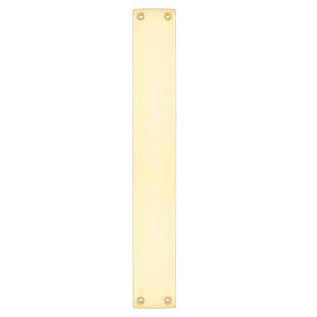 High quality image of the Fulton & Bray - Finger Plate for FB112B - 425 x 60mm - Polished Brass | Sku. fb122b | available to order from Trade Door Handles.