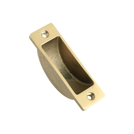 High quality image of the Fulton & Bray - Easyclean Dust Socket for Flush Bolts Wood 62 x 19mm - Polished Brass | Sku. fb13 | available to order from Trade Door Handles.