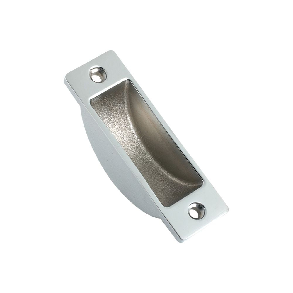 High quality image of the Fulton & Bray - Easyclean Dust Socket for Flush Bolts Wood 62 x 19mm - Polished Chrome | Sku. fb13cp | available to order from Trade Door Handles.