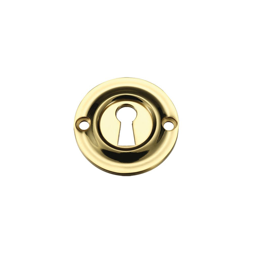 High quality image of the Fulton & Bray - Std. Key Profile Escutcheon - Polished Brass | Sku. fb18 | available to order from Trade Door Handles.