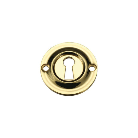 High quality image of the Fulton & Bray - Std. Key Profile Escutcheon - Polished Brass | Sku. fb18 | available to order from Trade Door Handles.