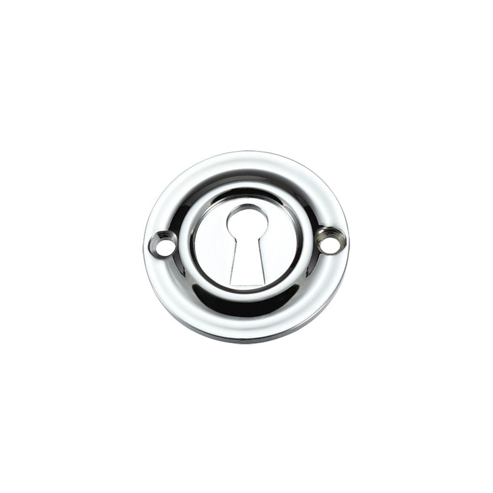 High quality image of the Fulton & Bray - Std. Key Profile Escutcheon - Polished Chrome | Sku. fb18cp | available to order from Trade Door Handles.