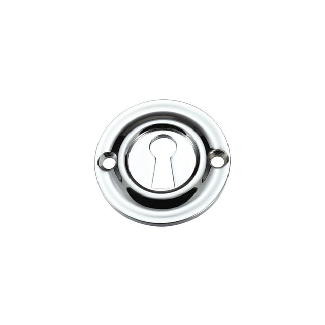 High quality image of the Fulton & Bray - Std. Key Profile Escutcheon - Polished Chrome | Sku. fb18cp | available to order from Trade Door Handles.