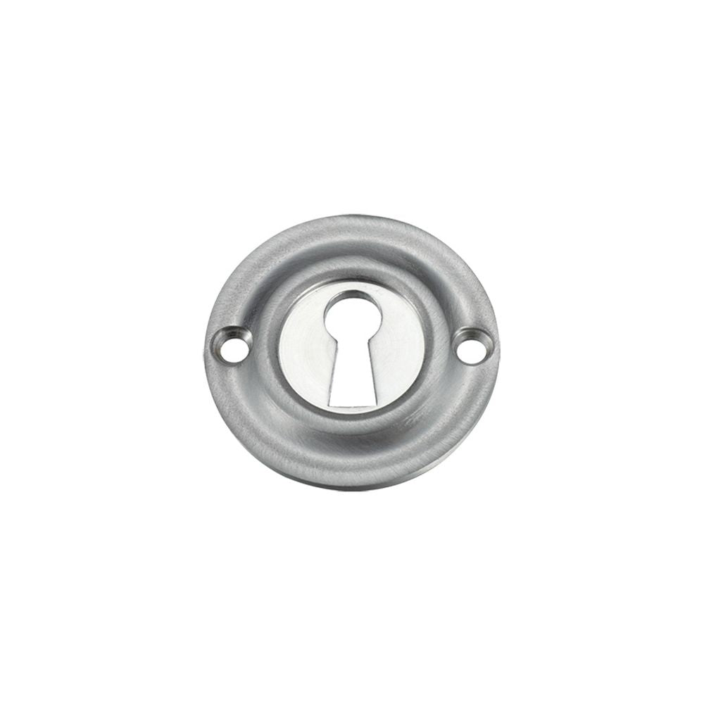 High quality image of the Fulton & Bray - Std. Key Profile Escutcheon - Satin Chrome | Sku. fb18sc | available to order from Trade Door Handles.