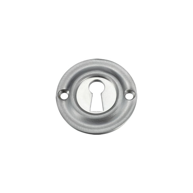 High quality image of the Fulton & Bray - Std. Key Profile Escutcheon - Satin Chrome | Sku. fb18sc | available to order from Trade Door Handles.