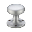 High quality image of the Fulton & Bray - Mushroom Mortice Knob Furniture 62.5mm Rose dia. - Satin Chrome | Sku. fb201sc | available to order from Trade Door Handles.