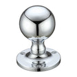 High quality image of the Fulton & Bray - Ball Mortice Knob Furniture 62.5mm Rose dia. - Polished Chrome | Sku. fb202cp | available to order from Trade Door Handles.