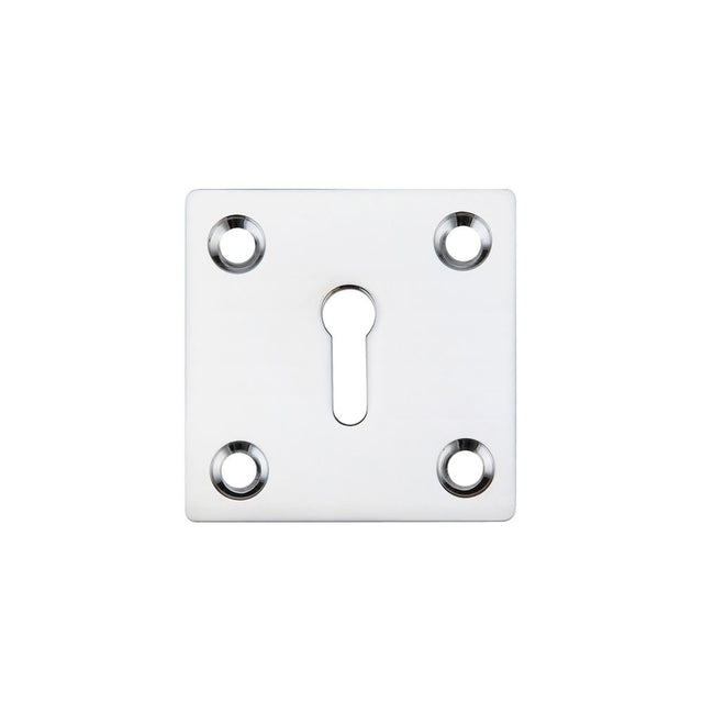 High quality image of the Fulton & Bray - Square Standard Profile Escutcheon 50mm - Polished Chrome | Sku. fb26cp | available to order from Trade Door Handles.