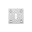High quality image of the Fulton & Bray - Square Standard Profile Escutcheon 50mm - Satin Chrome | Sku. fb26sc | available to order from Trade Door Handles.