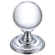 High quality image of the Fulton & Bray - Glass Ball Mortice Knob - Plain 55mm - Polished Chrome | Sku. fb300cp | available to order from Trade Door Handles.