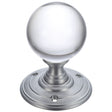 High quality image of the Fulton & Bray - Glass Ball Mortice Knob - Plain 55mm - Satin Chrome | Sku. fb300sc | available to order from Trade Door Handles.