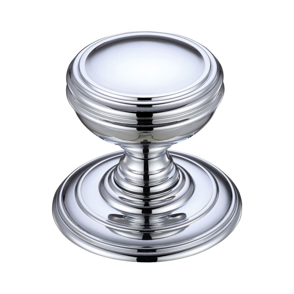 High quality image of the Fulton & Bray - Mortice Knob on Round Rose - Concealed Fix - Polished Chrome | Sku. fb305cp | available to order from Trade Door Handles.