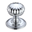 High quality image of the Fulton & Bray - Flower Mortice Knob on Round Rose - Concealed Fix - Polished Chrome | Sku. fb307cp | available to order from Trade Door Handles.